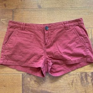 Express maroon shorts size 8